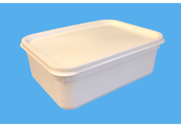 2 LITRE RECTANGULAR WHITE TUB